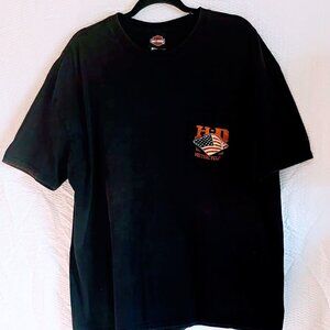 Harley-Davidson Black Short Sleeve Tee  Pocket Design Wabash/Brandt